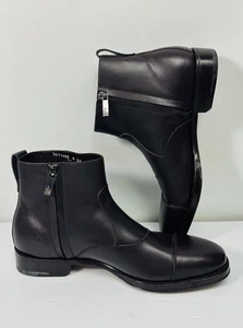 Salvatore Ferragamo Men's Chelsea boots Brown Chocolate Italy Sz 8.5 - Picture 1 of 15