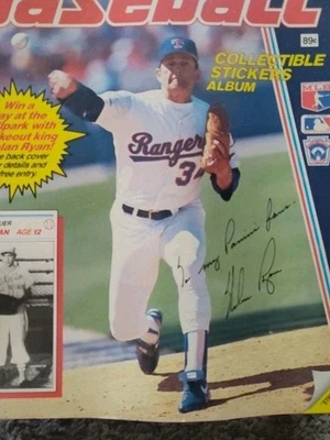 Revista autografiada firmada por Nolan Ryan homenaje a Beckett Foto 1 de 2
