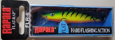 Rare Discontinued Rapala Flat Rap #610 Crankbait Firetiger FLR-6 FT