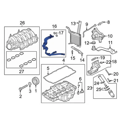 For Ford Mustang 2015-2020 Ford FR3Z6B850B Engine Oil Cooler Line - Image 1 of 2