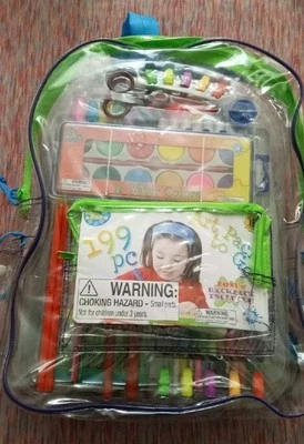 MOCHILA ARTÍSTICA THE COLOR ZONE CON LÁPICES DE COLORES CRAYONES BONUS NUEVA Foto 1 de 3