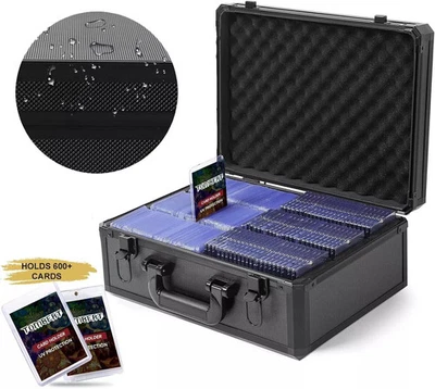 600+ Toploader Hard Case For 3''x4'' 35pt Sports Card Storage Box Holds Black - Image 1 of 4