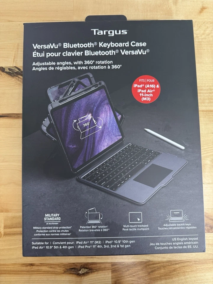 Caja abierta - Funda con teclado Targus VersaVu BT para iPad 11" (A16), iPad Air 11" (M3/M2) Foto 1 de 3