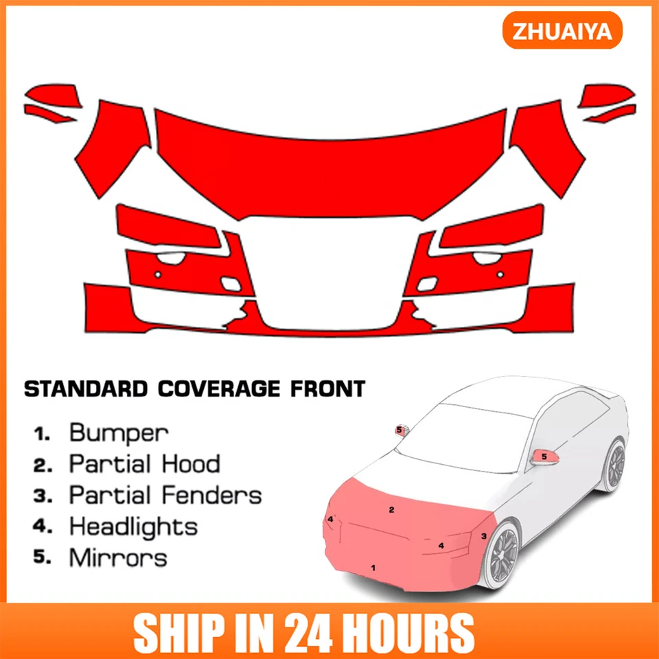 Kit de sujetador transparente de película de protección de pintura precortada de 8,5 millas PPF para Audi S8 2015-2018 Foto 1 de 4