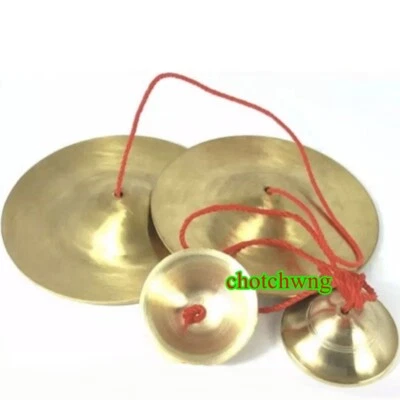 Juego de platillos castañuelas instrumentos musicales tailandeses latón sonido estándar platillos 2 piezas Foto 1 de 4