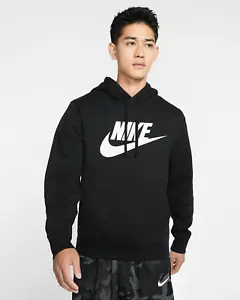 NIKE Sportswear CLUB FLEECE Herren Med. PULLOVER HOODIE SCHWARZ BV2973 010 NEU MIT ETIKETT $ 70 - Bild 1 von 2