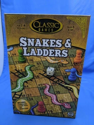 Snakes and Ladders Classic Game Board Multiplayer Family Fun Children 6+ EUC - Image 1 of 3