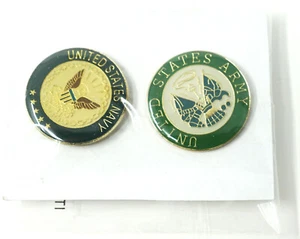 United States Navy with 5 stars 1" Pin and United States Army 1" Pin - Picture 1 of 3