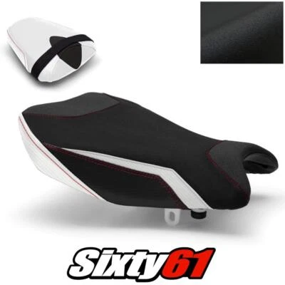 Fundas de asiento Suzuki GSXR 1000 2017-2023 2024 rojo blanco Luimoto Tec-Grip gamuza Foto 1 de 4