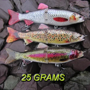 Pike Fishing Bait Lure Realscale Countdown Savage Swimbait Gear Free Wire Trace - Picture 1 of 14