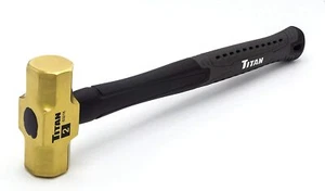 Titan 63216 Martello non scintillante 2 libbre ottone SPEDIZIONE GRATUITA - Foto 1 di 4