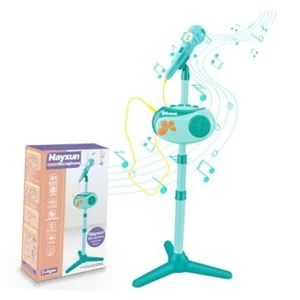 Kids Karaoke Microphone with Adjustable Stand, Bluetooth Karaoke Machine Green - Picture 1 of 8