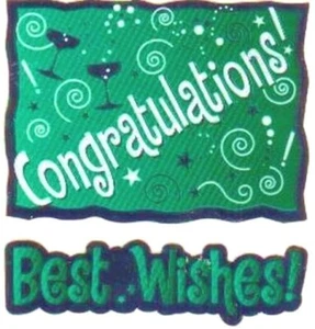 Pegatinas Mylar FELICITACIONES, MEJORES DESEOS Sandylion - 1 cuadrado - Imagen 1 de 1