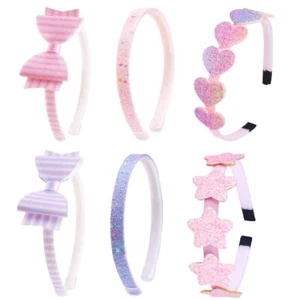 Girls Headbands Glitter Kids Headbands Bow/Heart/Star Headbands Sweet Hairban... - Picture 1 of 6