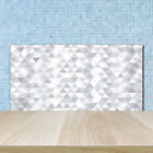 Küchenrückwand Spritzschutz aus Glas 100x50 Deko Sonstige Graue Dreiecke