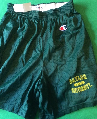 NWT NCAA CHAMPION BAYLOR UNIVERSITY BEARS MESH SHORTS - GREEN - SMALL ( 8) Cover