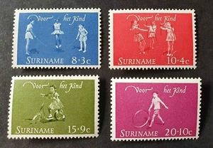 1964 SURINAME NETHERLANDS SET CHILD WELFARE PLAYING KIDS VF MNH - Picture 1 of 1