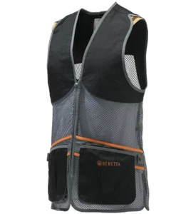 Beretta Full Mesh Clay Shooting Vest Black & Grey - Picture 1 of 2