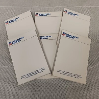 Union Pacific Notepad Notepads 6 New Pads 4" x 6" - Изображение 1 из 3