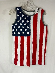 Place Sport Sleeveless Tank Top Boys Size XXL (16) Patriot American Flag July 4 - Picture 1 of 6
