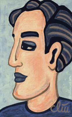 JACQUELINE DITT - Fernando 2009 Gemälde Portrait Mann Porträt - Bild 1 von 3