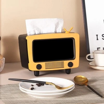 1X Caja de Pañuelos Multifunción Soporte Cubierta Servilletero Estuche Mesa Hogar Linda Decoración Multi Foto 1 de 4