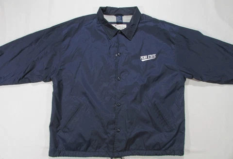 Vintage Champion Penn State Coach's Jacket Snap Up Large Blue Cover