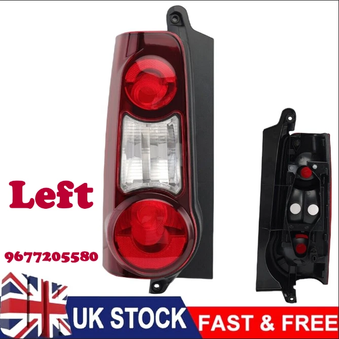 For Peugeot Partner MK2 2012-2019 Left Passenger Side Rear Tail Light Brake Lamp - Image 1 of 4