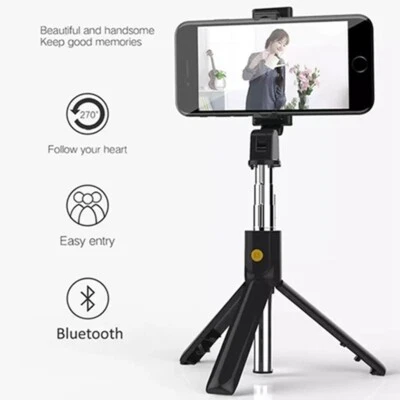 Remote Selfie Stick Tripod Phone Desktop Stand Desk Holder For iPhone Samsung - Image 1 of 4