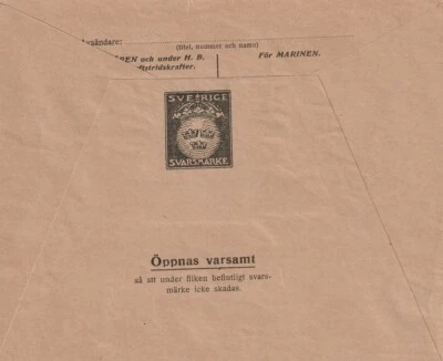 SUECIA: Correo militar, sobre militar 1929, M1, sin usar, escaso. Foto 1 de 2