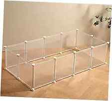  Transparent Clear Small Animal Playpen, Guinea Pig Cages, Puppy Dog 12 Panels