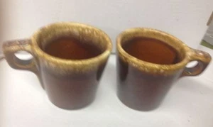 Vintage Hull Brown Drip Coffee Mug Set of 6 - Picture 1 of 1