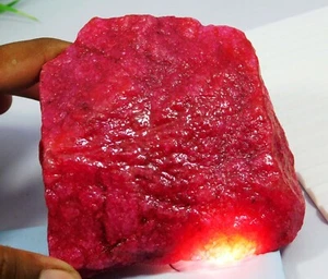 Huge 2000.00 Ct+ Natural Earth Mined Red Ruby Rough CERTIFIED Loose Gemstone - Picture 1 of 8