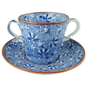 An antique Georgian pearlware Spode Pottery B&W transferware Loving Cup C.1810 - Picture 1 of 9