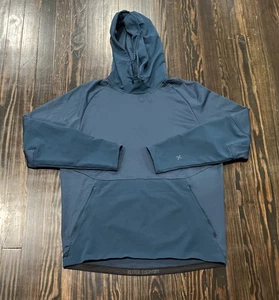 Lululemon Pullover Felpa con Cappuccio Uomo Grande Blu Poliestere Elastan  - Foto 1 di 5