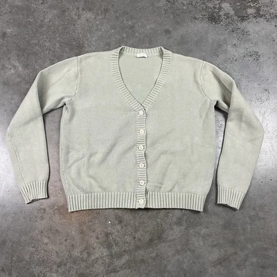 Brandy Melvill Cardigan Womens One Size Green Button Up Cute Preowned - Image 1 of 4