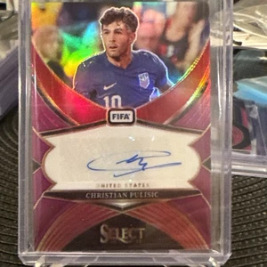 2024-25 Panini Select FIFA Christian Pulisic Purple Prizm Signatures Auto /49 - Picture 1 of 2