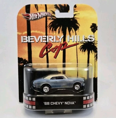 Chevy Nova 1/64 azul Hot Wheels 2013 Retro Entertainment Beverly Hills Cop '68 Foto 1 de 4