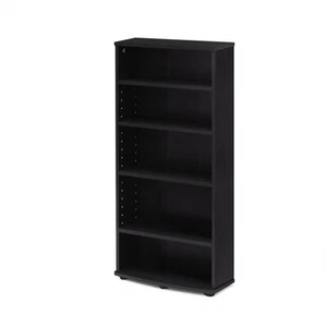 Furinno JAYA 4-Tier Multimedia Storage Tower, Espresso - Picture 1 of 6