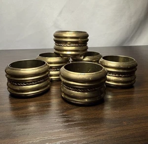 Servilleteros Cobre y Latón Metal - Juego de 6 - Imagen 1 de 3