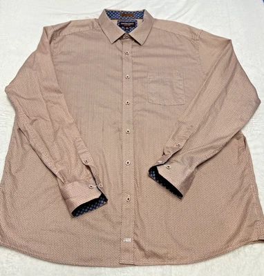 Johnston & Murphy Shirt Men 2XL White Blue Orange 100% Cotton Long Sleeve - Image 1 of 4