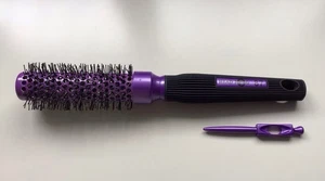 HEAD JOG 87 PURPLE ROUND BARREL CERAMIC IONIC RADIAL HAIR BRUSH 25mm - Used - Picture 1 of 5
