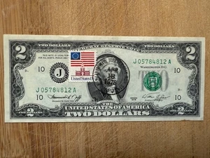 1976 POSTMARKED BICENTENNIAL TWO DOLLAR BILL FIRST DAY ISSUE UNCIRCULATED $2 - Picture 1 of 3