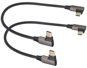 Right Angle USB C to USB C 3.1 Gen 2 Cable (3A) USB 3.1 Type C Male to Male E... - Picture 1 of 9