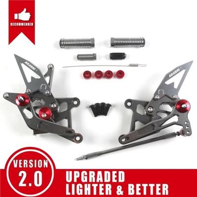 Reposapiés ajustables Arashi para Honda CBR300R CB300F/ABS 2015-2023 Foto 1 de 4