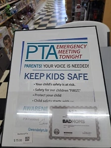 Bad Moms Screen Used PTA Flyer With COA - Picture 1 of 2