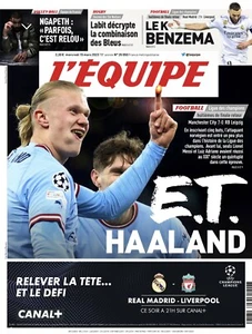 Journal L’Equipe N°25050 Du 15/03/2023 E.T Haaland Manchester City Benzema Real - Picture 1 of 5