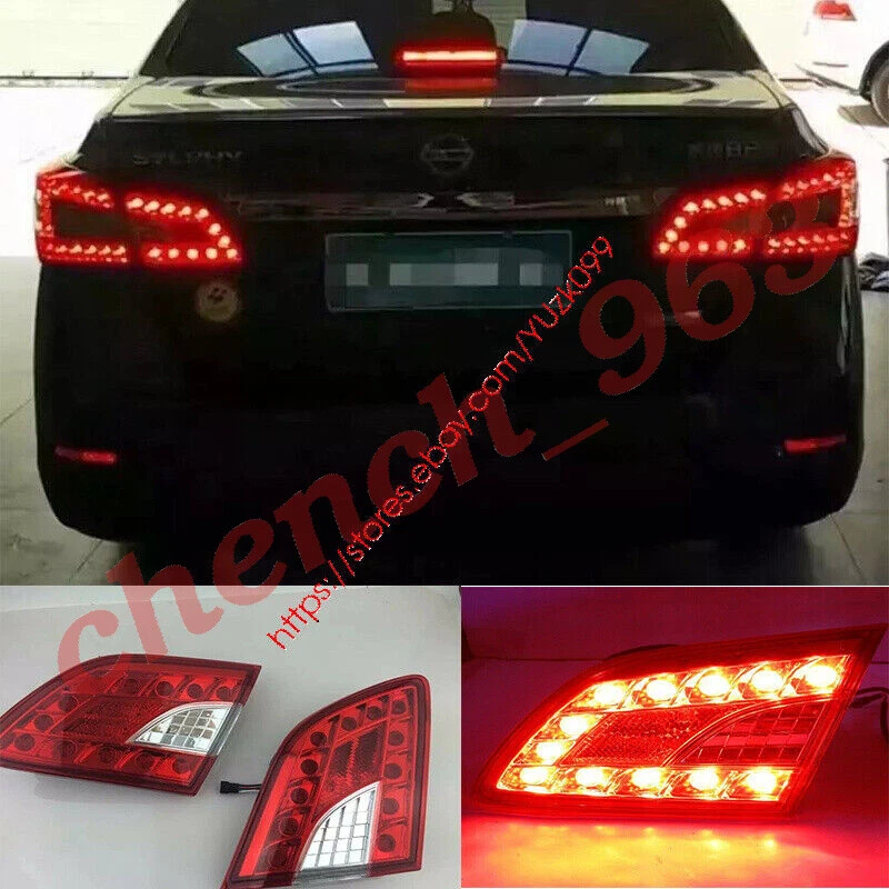 Par de luces antiniebla traseras LED para Nissan Sentra 2013 2014 2015 interior Foto 1 de 4