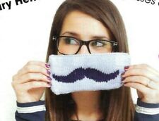 DK Movember Father's Day Christmas Moustache Glasses Case Knitting Pattern 1124