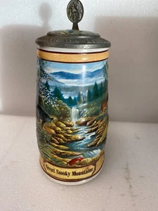 Budweiser Lidded Stein "Great Smokey Mountains" CS297 Very Good Condition - Picture 1 of 5